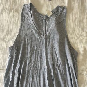 Gray/blue long tank top